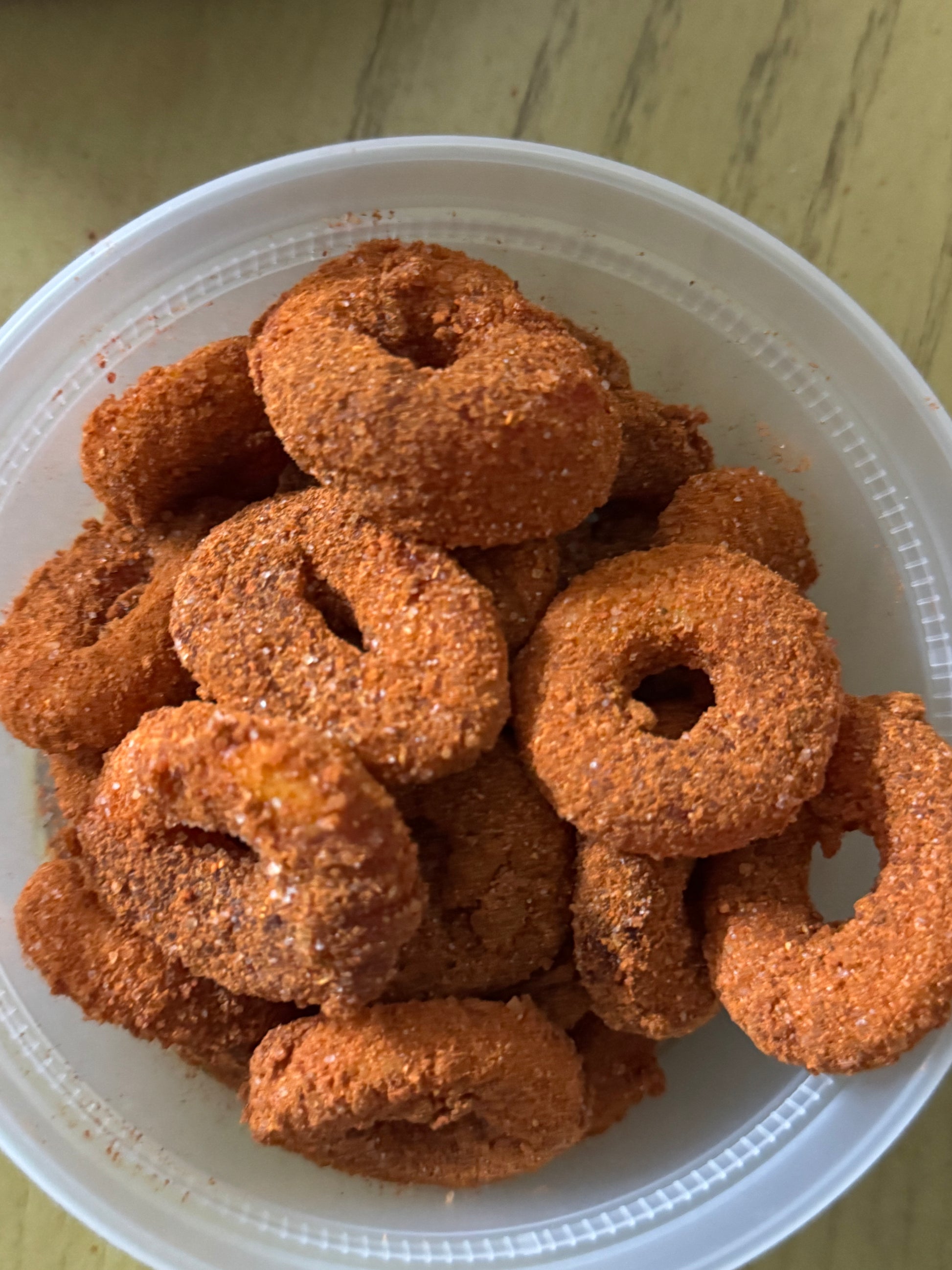 Space City Jerky Spicy Peach Rings by Pelon