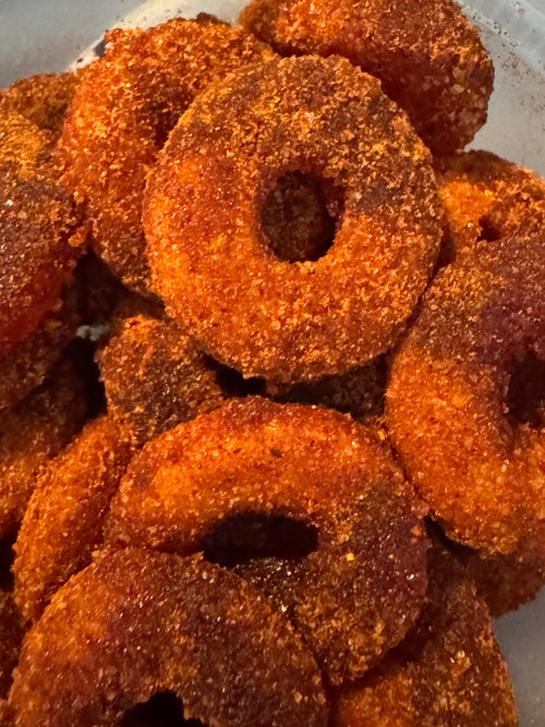 Space City Jerky Spicy Peach Rings by Pelon